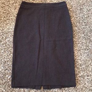 Brown pencil skirt midi length